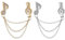 ECSiNG 2pcs Broche de Note Musique Épinglette en Strass pour Vacances de Noël et les Occasions Habituelles pour Amis Masculins Amoureux Membres de la Famille, Or et Argent