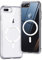 ONES Hard Hybrid Magnetic Case Compatible with iPhone 8 Plus/7 Plus Case MagSafe, Military Grade Protect, Shockproof Airbag, Scratch-Resistant, Qi Wireless Charging, Anti-Yellow Silicone Cover, Clear