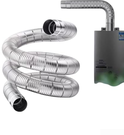 DAZZLEEX Tubo de codo telescópico flexible a voluntad de 0,65 a 1,5 metros, tubo de estufa de leña de acero inoxidable para tubos interiores de calentador de agua