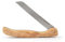 FOXXKNIFE Klappmesser Brotmesser Taschenmesser groß 18,5cm Klinge, ohne Lasergravur, Olivenholzgriff, scharfer Wellenschliff, Ideal für Camping, Offroad, Abenteurer im Wohnmobil, Inkl. Hardbox