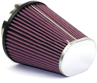 NINOMA Filtro dell'aria a fungo da 62 mm, aspirazione for moto, filtro dell'aria conico ovale compatibile con Harley Softail Road King FLHR Street Glide 08-2016
