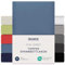 Dreamzie Premium Topper Spannbettlaken 180x200 cm - 200x200 cm - extra niedriger Seitenhöhe - für Topper - Topperauflage - Spannbetttuch Jersey Baumwolle, 150 g/m² - Oeko-TEX - Blau