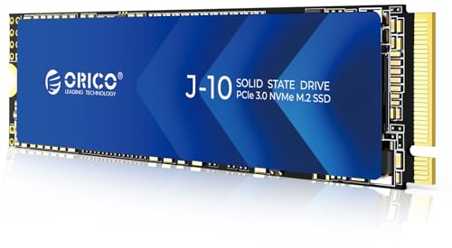 ORICO 256G NVMe SSD M.2 PCIe Gen3.0x4 2280, 3D NAND Interno SSD (con Dissipatore di Calore), Velocità fino a 1800 MB/s, Unità a Stato Solido Interne per Studenti/Creativi di Contenuti- J10