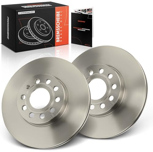 Frankberg Bremsscheibensatz inkl. 2x Bremsscheiben Vorne Belüftet Ø288mm | Kompatibel mit Golf VI 5K1 Golf V 1K1 Golf Plus 521 5M1 Replace# JZW615301J,5C0615301A