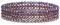 Uwiyo Bracelet de Bohème en Perles de Cristal 4 Pièces Bracelet Pierre Naturelle Femme Réglable Bracelets de Perle Cristaux Multicouches (Violet)