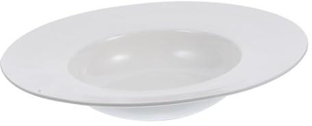 Mikinona Convenient Pasta Dish Wide Rim Bone Pasta Bowl Serving Platter Plates Serving Dishes Ceramic Food Plate Dinner