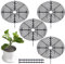 4 Stück Blumentopfgitter, Blumentopfschutz 30cm Blumentopf Gitter Blumentopf-Abdeckung Pflanzenschutz Bodenschutz Schwarz Schneidbar Pflanzenschutzgitter mit Katzen-Grabstopper Pflanzensicherungen