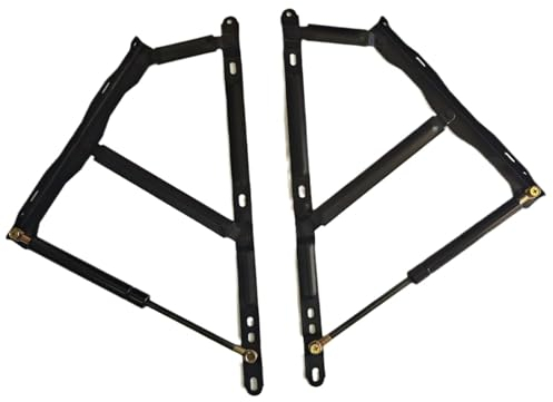 ROFBIHG 1 Paar 53 cm großer Hebemechanismus für Bett, Klappenbeschlag Stahl verzinkt, Bettkastenbeschläge Bettkastenscharniere, Federmechanismus für Klappsessel und Betten mit Bettkästen