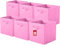 powerking Aufbewahrungsbox Organizer aus Stoff, 6 Stück faltbar Aufbewahrungswürfel Aufbewahrung Box in Würfelform, 33 x 33 x 33 cm, Rosa