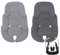 JUMUAO Universal Kinderwagen Sitzauflage,Sitzverkleinerer Autositz Babyschale Einlage,Weiche und Reversible Autositz Kinderwagenauflage mit Nacken-Matte zum Schutz,für Babyschale Buggy (Grau)