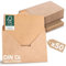 Falinko 100x Faltkarten mit Umschlag Kraftpapier braun I Din A6/C6 I Faltkarten blanko I Briefumschläge braun I neutrale Grußkarten mit Umschlag (Kraftpapier, 100er Set)