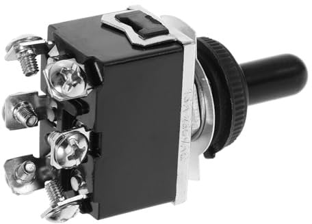 OUNONA Interruttore a Leva On/off/on a 3 Posizioni 12v Dpdt Per Uso Automobilistico e Impieghi Gravosi Con Protezione Cappuccio Resistente