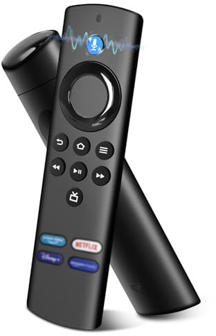 Télécommande Vocale de Remplacement (3 Gén) pour F-ire-TV-Stick(2nd Gen/3rd Gen/4K/4K Max/Lite/HD), AMZ F-ire-TV Cube(2nd Gen/3rd Gen), Pas de Touches de Volume, d'interrupteurs ou d'indicateurs