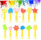 Pesoncarl Lot de 12 pinceaux à Peinture en Mousse réutilisables avec poignée, éponges, tampons de Peinture, pinceaux en Mousse, Jouets de Bricolage pour Enfants, Arts et Artisanat