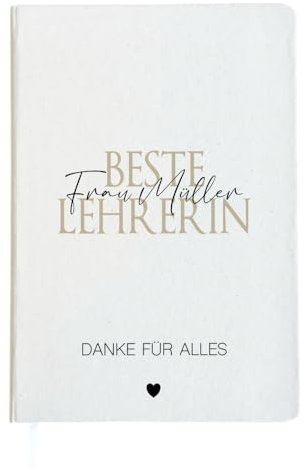 Manufaktur Liebevoll Lehrerin Geschenk Notizbuch mit Namen Lehrerin Abschiedsgeschenk beste Lehrerin Geschenk Abschied Schule DIN A5 Notizheft Dankeschön Geburtstag Weihnachten (Lehrerin)