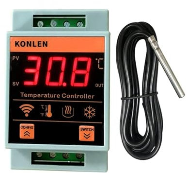 YQVEOT Digital Thermostat Tuya intelligentes Leben W-LAN Temperatursensor Heizkessel Cool Controller Remote Switch Thermometer Thermostat Alarm App-Steuerung(AC220V)
