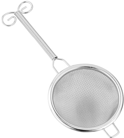 Colador Acero Inoxidable,Cocina Malla Fina Microperforado Redondo,colador de té de alta calidad para polvo extrafino de matcha