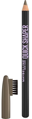 Maybelline New York Quick Shaper Brow Shaping Pencil, Augenbrauenstift für natürliche Definition & 24H Halt, Wachsformel mit Bürstchen zum Auffüllen, Nr. 04 Medium Brown, 1 Stk.