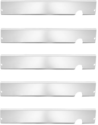 AlluraPet Flavor Bar Ersatz 5 Stück Edelstahl Grill Heizplatte Brenner Ersatzteil für Outdoor BBQ- Silber