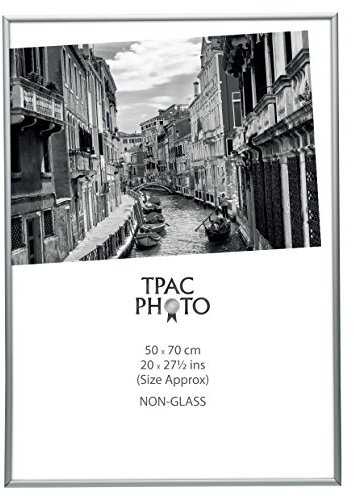 The Photo Album Company Aluminium Luxus-Silber 50x70 cm Zertifikat Fotorahmen Nicht Glas Bilderöffnung PAAF5070B