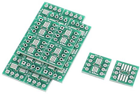 sourcing map 20Stk 12mmx12mm SOP8 SSOP8 TSSOP8 zu DIP8 PCB Adapter Konverter