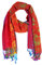 PASKMLNA Pashmina-Schal in Regenbogenfarben, seidig, tropisch, bunt, exotisch, Pashmina, Rot Multi Floral 051, Lange