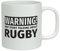 Shopagift Warning May Start Talking about Rugby White 10oz Novelty Gift Mug Cup