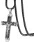 JewelryWe Schmuck Herrrn Halskette Edelstahl Jesus Christus Kreuz Kruzifix Wirbel Muster Anhänger mit 56cm Kette, Schwarz