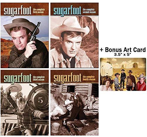 Sugarfoot: Complete Classic Western TV Series Seasons 1-4 DVD Collection + Bonus Sticker