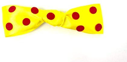 Room On The Broom Inspired Yellow Bow Hair Clip with Red Spots Fancy Dress