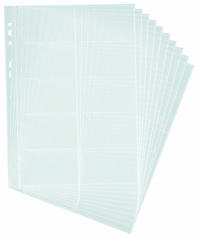 Durable business card sleeves, DIN A4, for 10 business cards, you will receive 1 pack, box contents: 10 cases.