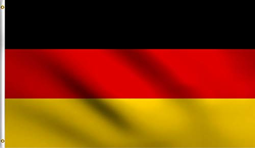 DMSE Deutschland-Flagge, Deutschland-Flagge, 60 x 90 cm, 100 % Polyester, 100D, UV-beständig, 60 x 90 cm