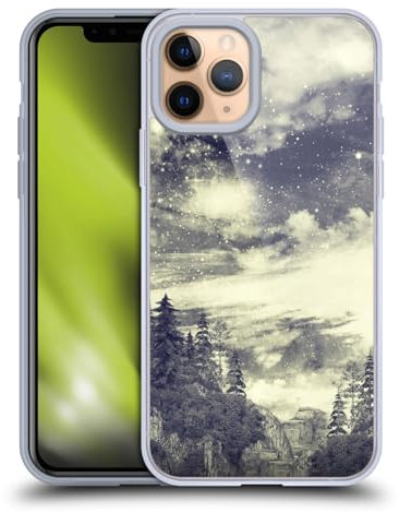 Head Case Designs Offizielle Haroulita Fastady Berge Schwarz & Weiss Soft Gel Handyhülle Hülle kompatibel mit Apple iPhone 11 Pro