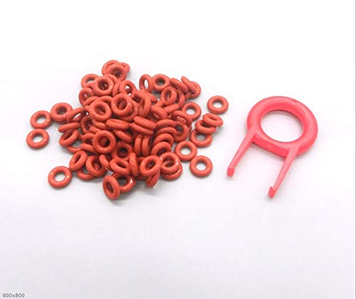 F-MINGNIAN-SPRING 110 x Keycaps O-ring ljuddämpare för Cherry MX tangentbordsångare ersättning brusreducering tangentbord O-ringtätning, röd, 9 x 4 x 2,5 mm