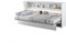 Schrankbett LENART Wandklappbett 90x200 BED CONCEPT Gästebett Horizontal Weiß Hochglanz