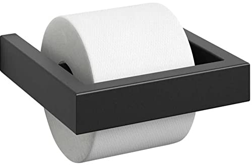 Zack Linea Black Stainless Steel Toilet Roll Holder 40576