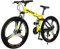 Hyhome Faltbares Mountainbike für Erwachsene, 66 cm (26 Zoll), 3 Speichenräder, 27 Gänge, Mountainbike, Doppelscheibenbremse, Fahrrad für Damen und Herren (Gelb)