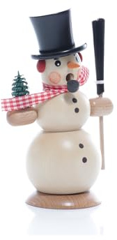 Rudolphs Schatzkiste Räuchermann Schneemann Natur Höhe 16cm NEU Rauchen Rauchfigur Rauchmann Räucherfigur Räucherkerze Smoker Kerze Figur Mann Holz Seiffen Erzgebirge Holz Schnee Dekoration
