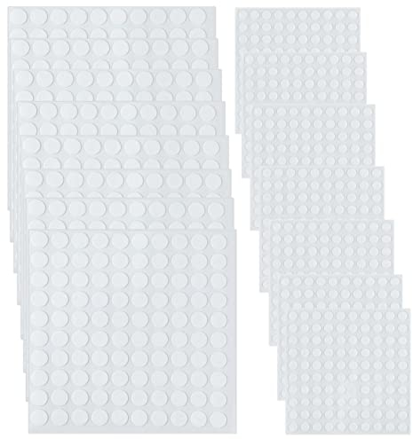 Klebepunkte Doppelseitig,1400 stücke Doppelseitige Klebepunkte Transparent, Klebepunkte Doppelseitig Ablösbar, Silikon Klebepunkte für Handwerk DIY Kunst Dekoration Bürobedarf 6 mm und 10 mm