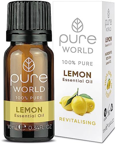 Pure World Italian Lemon Essential Oil 10ML 100% Pure & Undilute for Bath, Massage, Diffuser, Aromapathy Therapeutic Grade