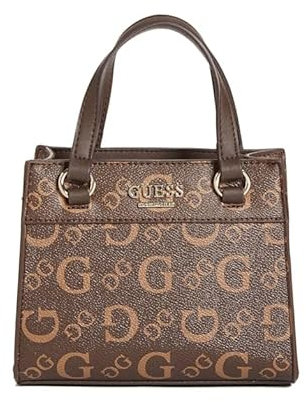 GUESS Factory Damen Taylor Mini Crossbody, Braunes Logo