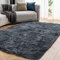 OMERAI Teppich Wohnzimmer Schlafzimmer waschbarer Groß Super Weich antirutsch Grau Flauschig hochflor Shaggy Teppich (Grau,120 * 180cm)