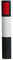 Glasdon Flexmaster Marker Post (Black) – Reflective Verge Post with Red/White Reflectors – Grass Verge Protection Post with Stake Fixing
