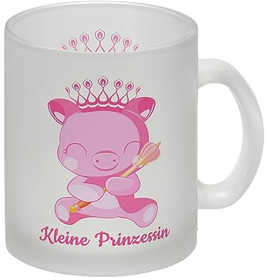 Kleine Prinzessin Glas Tasse mit niedlichem Schweinchen eine farbenfrohe Tasse für die Tochter Kaffee Tasse Büro Kaffeetasse Arbeit niedlich