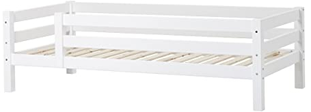 Hoppekids ECO Luxury Juniorbett mit 3/4 Rausfallschutz 90x200 cm, Weiß