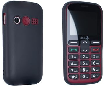 caseroxx TPU-Case in black for Doro 1380/1381 – shockproof & precise fit