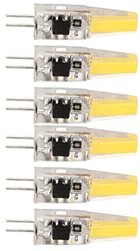 6 Uds G4 Bombilla LED 6W 500LM G4 Bombilla LED COB Bombilla de Repuesto para Lámpara de Techo Lámpara de Pared Lámpara de Mesa Lámparas Colgantes Lámparas de Ventilador de Techo (Blanco cálido)