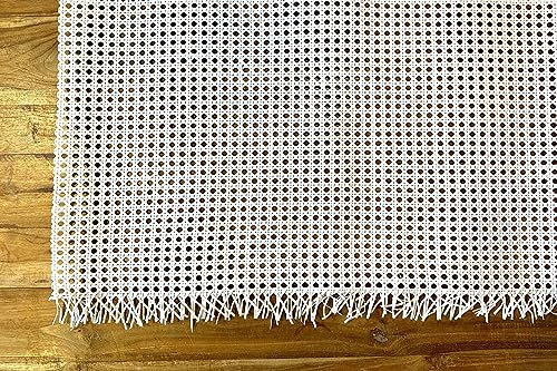 rattan-petrak weißes Papiergewebe, Wiener Geflecht, Wabengeflecht, beizbar/lackierbar, nylonverstärkt