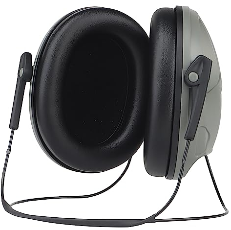 AOUTACC Cache-oreilles tactiques de tir, casque antibruit monté à l'arrière, protection auditive pour jeux tactiques, chantier, chasse - Noir, gris, taille unique