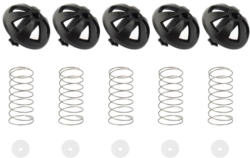 Cesta de café para cafetera, kit de tapón con resorte inferior, cesta de repuesto para cafeteras Hamilton Beach, modelos 990117900 990237500 (5 piezas)